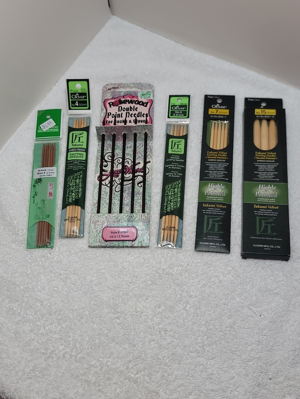 Bamboo Double-Point Knitting Needles 6 Sets NWT  #2